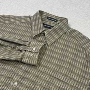 Jhane Barnes Shirt Mens Medium Multicolor Long Sleeve Button Check Woven Japan